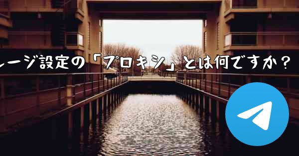 Telegram のデータとストレージ設定の「プロキシ」とは何ですか？