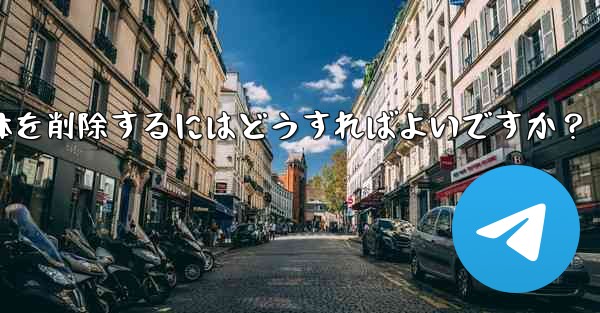 Telegram のチャット履歴全体を削除するにはどうすればよいですか？