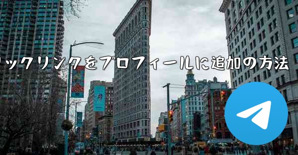 Telegramチャネルにクリックリンクをプロフィールに追加の方法