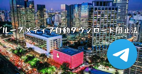 テレグラムでデータ通信量削減、特定グループメディア自動ダウンロード阻止法