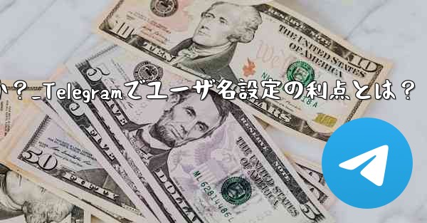 Telegram でユーザー名を設定するメリットは何ですか？_Telegramでユーザ名設定の利点とは？