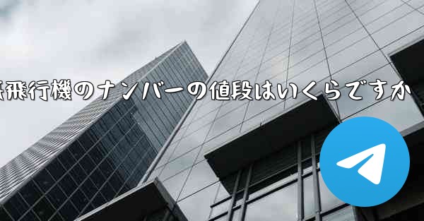 紙飛行機のナンバーの値段はいくらですか