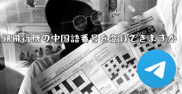 紙飛行機の中国語番号を登録できますか
