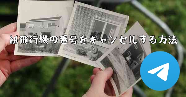 紙飛行機の番号をキャンセルする方法