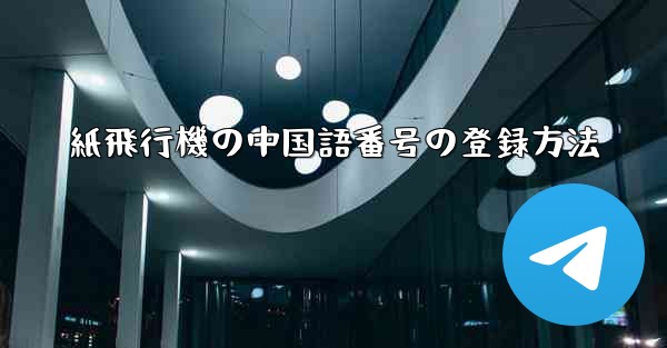 紙飛行機の中国語番号の登録方法