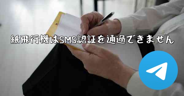 紙飛行機はSMS認証を通過できません
