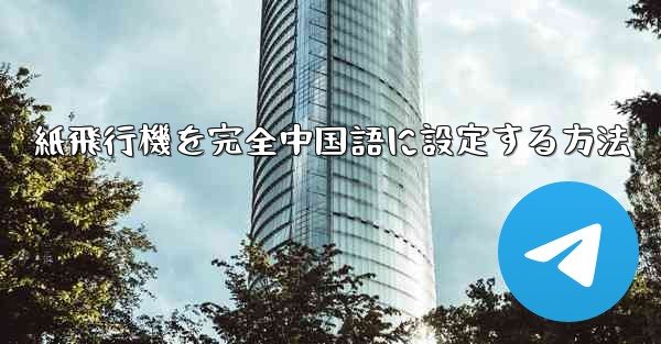 紙飛行機を完全中国語に設定する方法