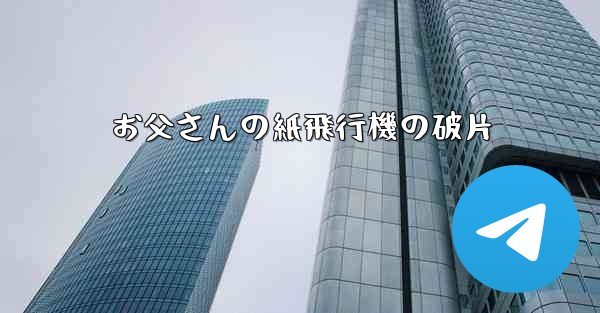 お父さんの紙飛行機の破片