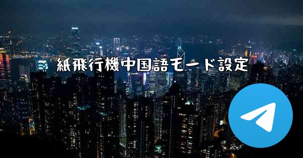 紙飛行機中国語モード設定
