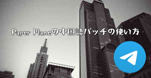 Paper Planeの中国語パッチの使い方