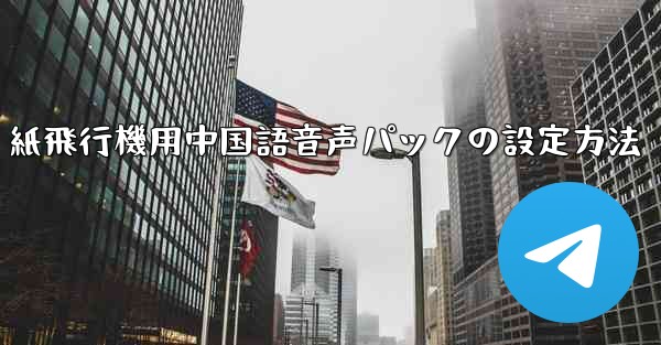紙飛行機用中国語音声パックの設定方法