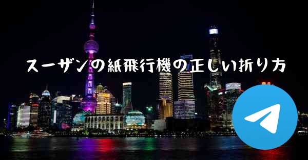スーザンの紙飛行機の正しい折り方