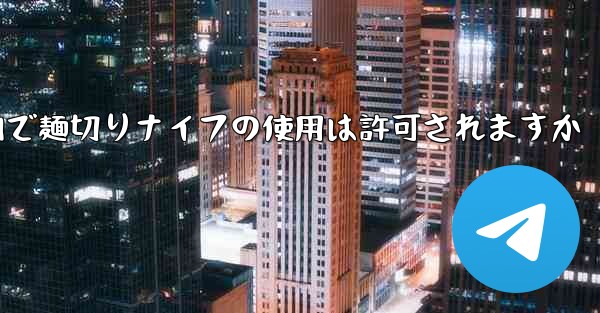 飛行機内で麺切りナイフの使用は許可されますか
