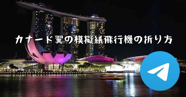 カナード翼の模擬紙飛行機の折り方
