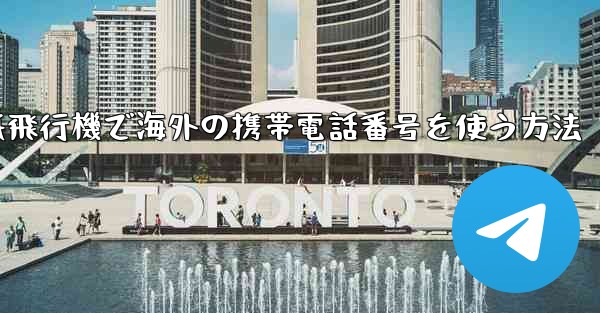 紙飛行機で海外の携帯電話番号を使う方法