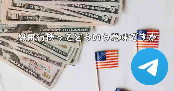 <b>紙飛行機ってどういう意味ですか</b>