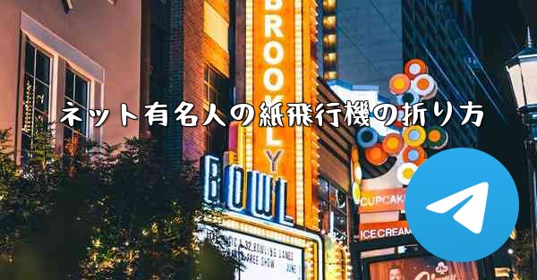 ネット有名人の紙飛行機の折り方