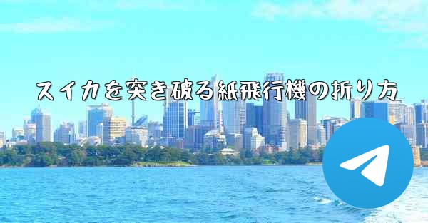 スイカを突き破る紙飛行機の折り方