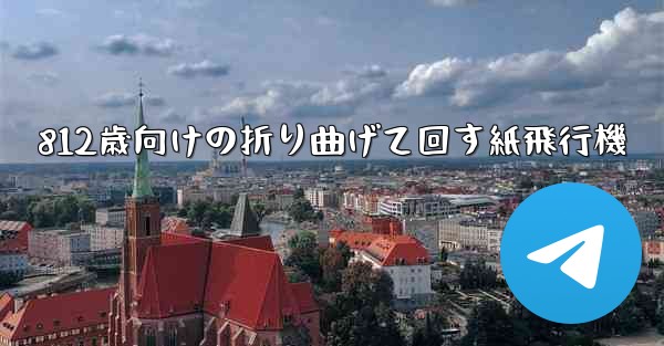 812歳向けの折り曲げて回す紙飛行機