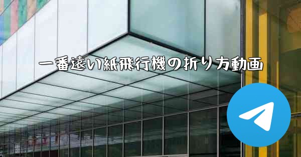 一番遠い紙飛行機の折り方動画