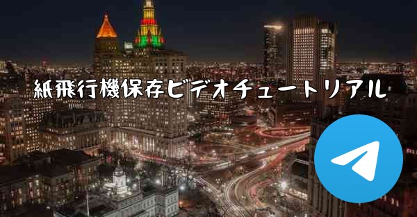 <b>紙飛行機保存ビデオチュートリアル</b>