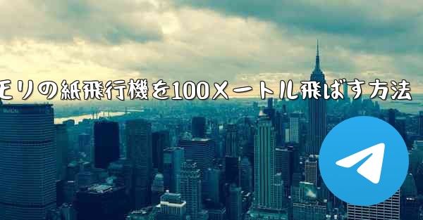 コウモリの紙飛行機を100メートル飛ばす方法