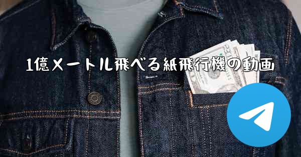 1億メートル飛べる紙飛行機の動画