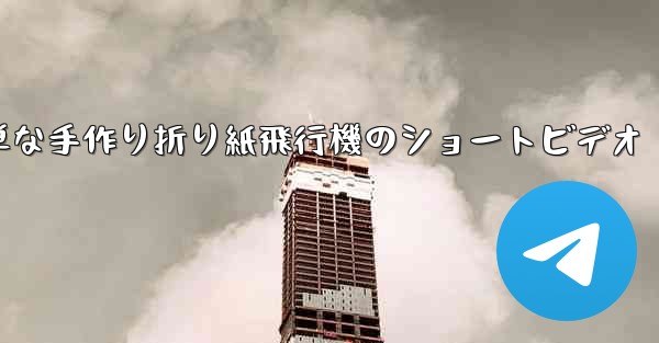 簡単な手作り折り紙飛行機のショートビデオ