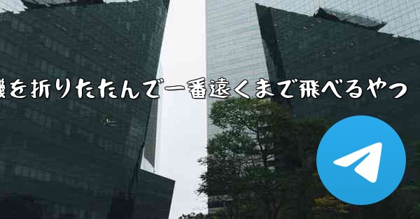 飛行機を折りたたんで一番遠くまで飛べるやつ