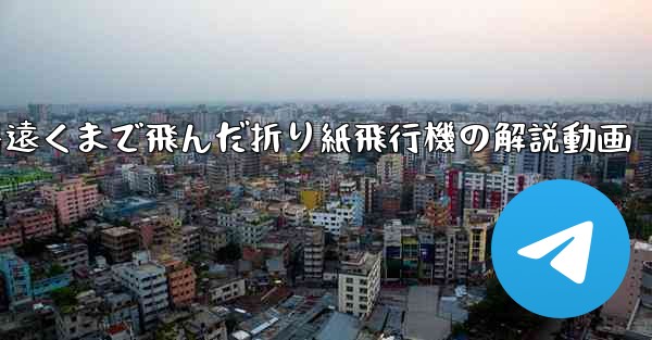 <b>一番遠くまで飛んだ折り紙飛行機の解説動画</b>