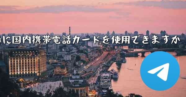 飛行機の登録に国内携帯電話カードを使用できますか