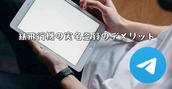 紙飛行機の実名登録のデメリット