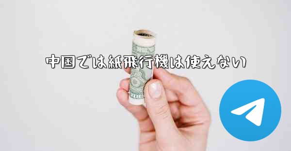 <b>中国では紙飛行機は使えない</b>