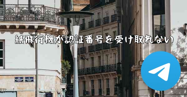 紙飛行機が認証番号を受け取れない