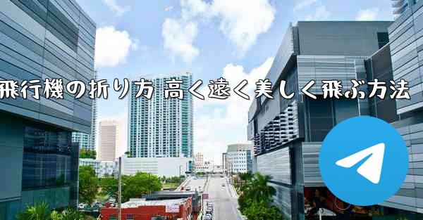 <b>紙飛行機の折り方 高く遠く美しく飛ぶ方法</b>