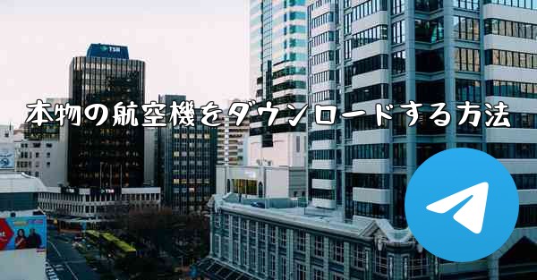 本物の航空機をダウンロードする方法