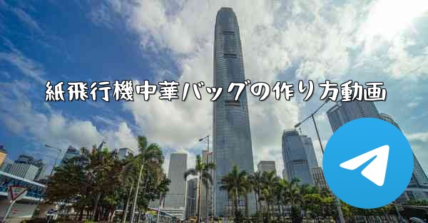 紙飛行機中華バッグの作り方動画