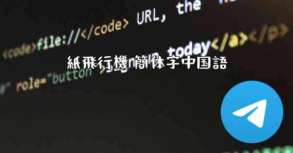紙飛行機 簡体字中国語