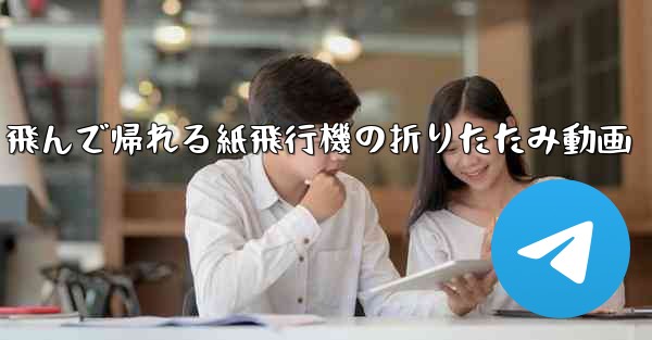 飛んで帰れる紙飛行機の折りたたみ動画