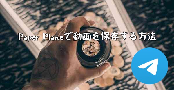 Paper Planeで動画を保存する方法