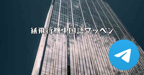 紙飛行機中国語ワッペン