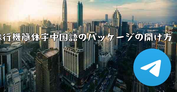 紙飛行機簡体字中国語のパッケージの開け方