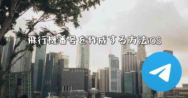 飛行機番号を作成する方法iOS