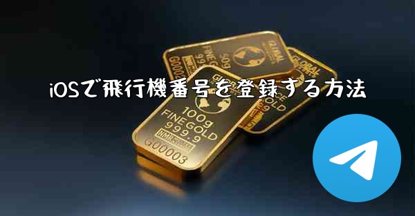 <b>iOSで飛行機番号を登録する方法</b>