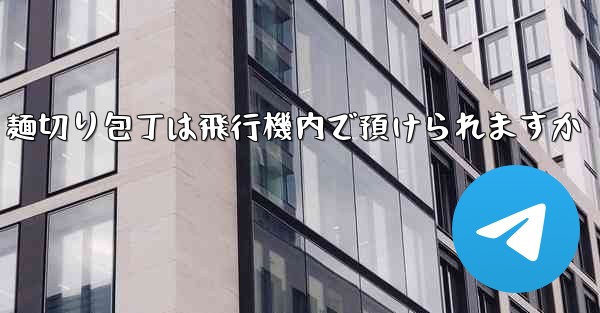 麺切り包丁は飛行機内で預けられますか