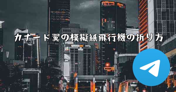 カナード翼の模擬紙飛行機の折り方