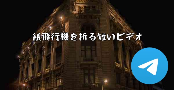 紙飛行機を折る短いビデオ
