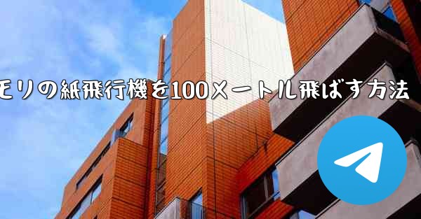 コウモリの紙飛行機を100メートル飛ばす方法