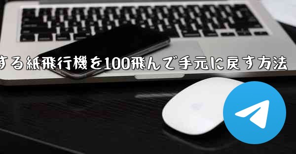 <b>回転する紙飛行機を100飛んで手元に戻す方法</b>
