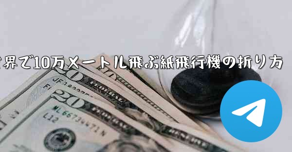 <b>世界で10万メートル飛ぶ紙飛行機の折り方</b>